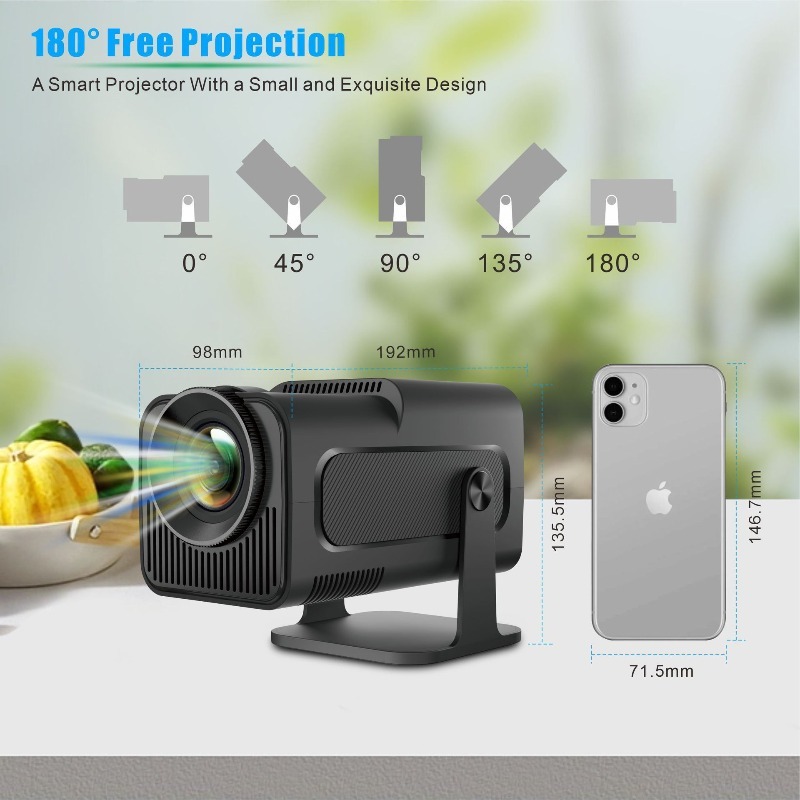 Mini Projector Portable - オリジナルHY320miniポータブルプロジェクター ミニホームシアター 壁掛け投影
