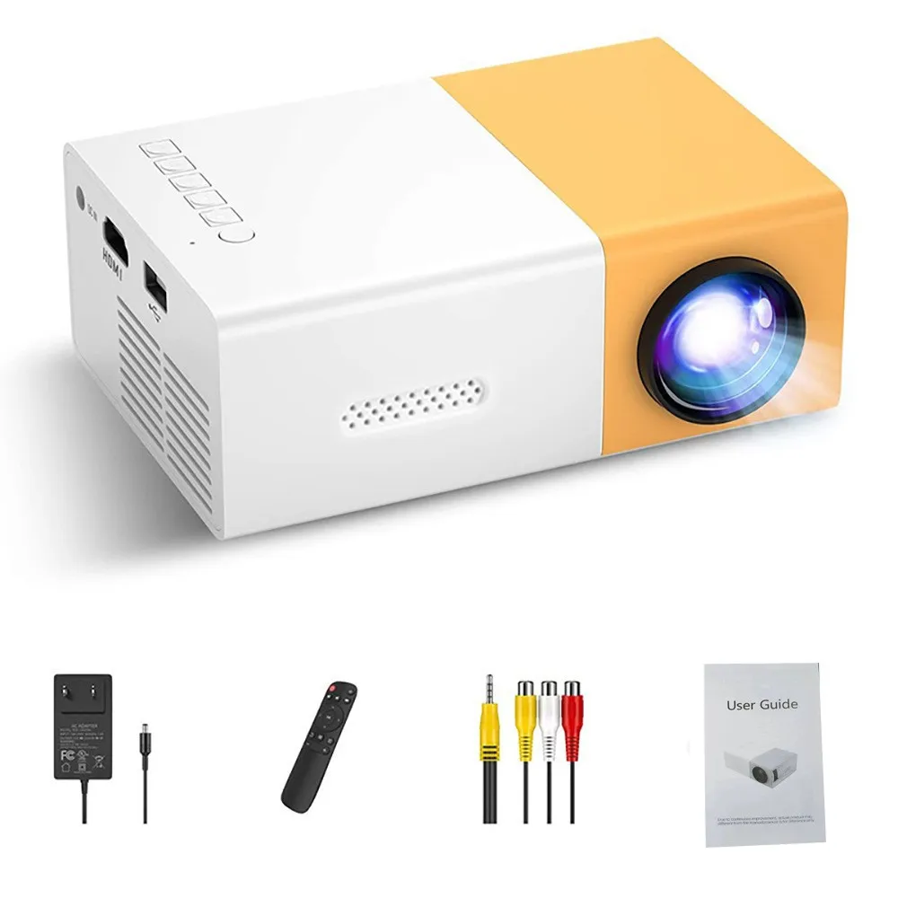 Mini Projector Portable - 110V-220V対応 ポータブルTVプロジェクター、家庭用子供向けスクリーン投影 寝室壁掛け対応 4K高画質ミニポータブルTV