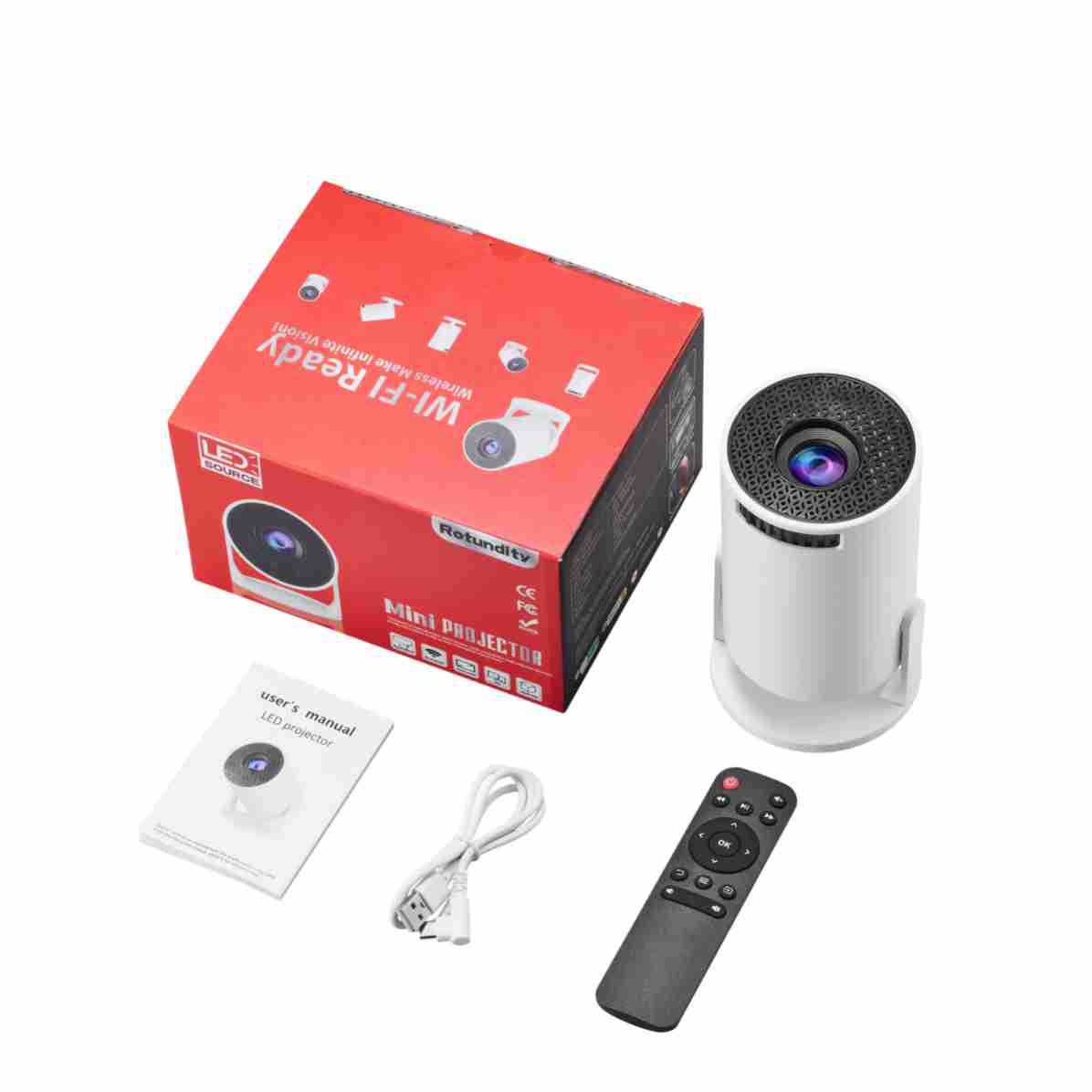 Mini Projector Portable - NEW Wifi HY300mini 2026 4Kスマートミニビデオプロジェクター デュアルWiFi