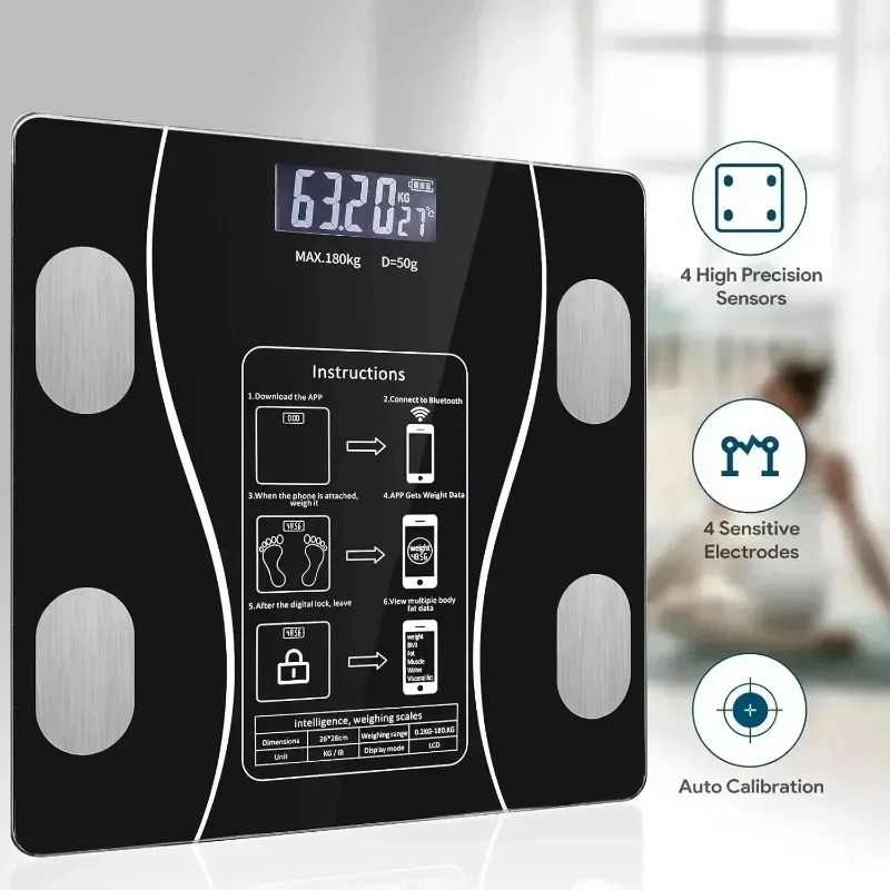体脂肪計 減量・脂肪減少計 スマートBluetooth脂肪計 - Body Fat Scale Smart のレビューと価格