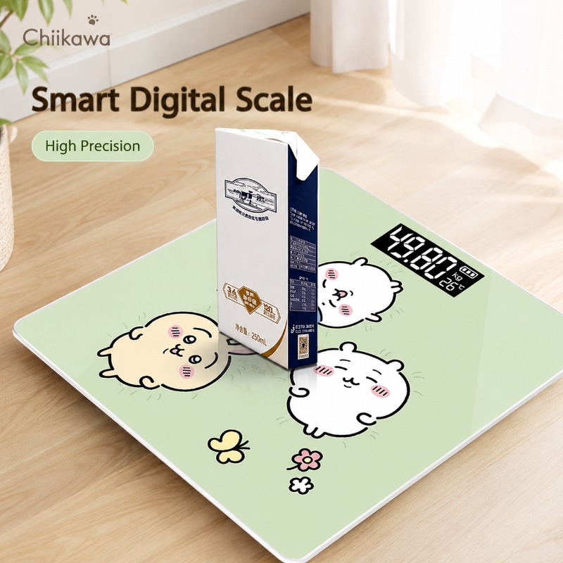 かわいいチカワス体脂肪計スマートデジタルスケールUSB充電式 - Body Fat Scale Smart のレビューと価格