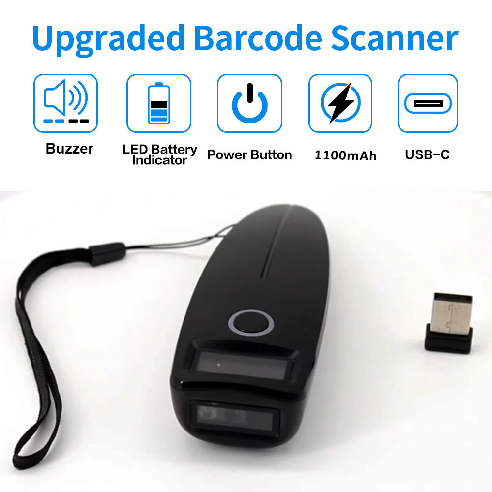 バーコード スキャナ ワイヤレス 1D 2D QR コード  - Barcode Scanner Wireless のレビューと価格