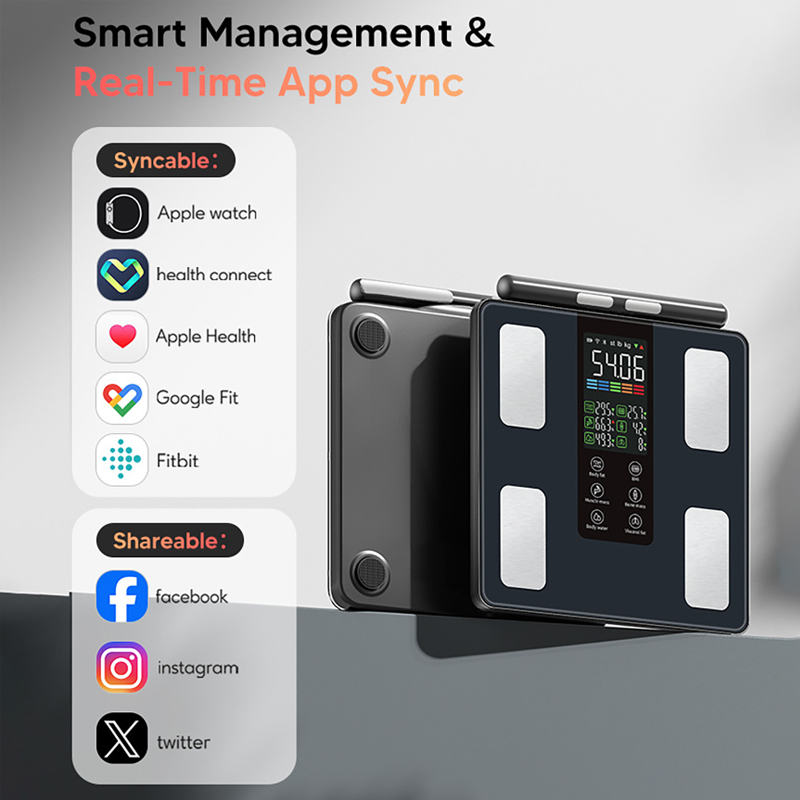 スマート体重計 新型スマート体組成計 スマート生体インピーダ - Body Fat Scale Smart のレビューと価格