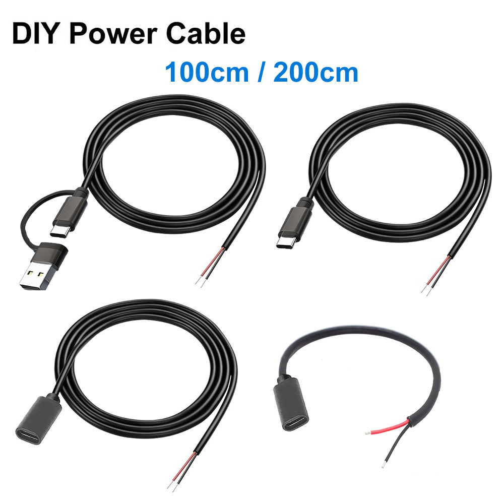 DC 2 ピン電源ケーブル USB とタイプ C オスメスか - Electronics Repair Gadgets のレビューと価格