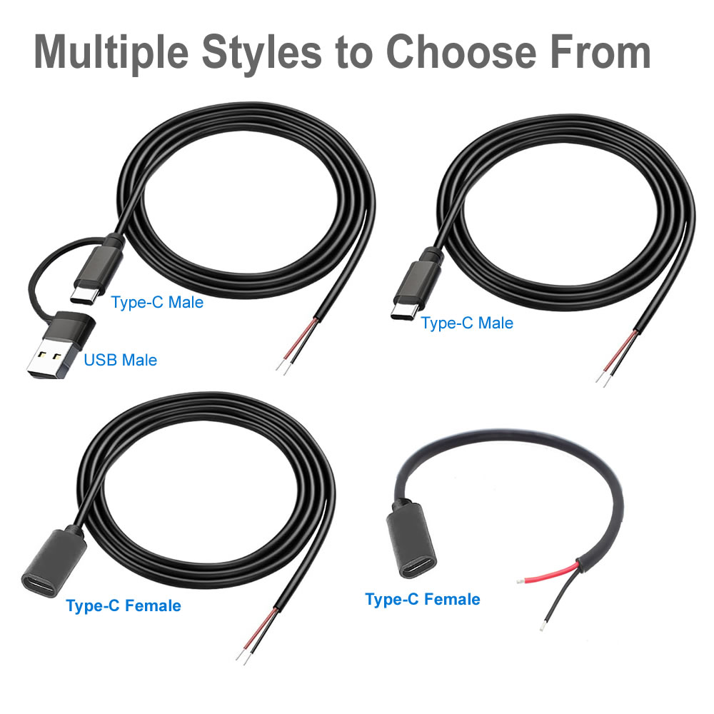 DC 2 ピン電源ケーブル USB とタイプ C オスメスか - Electronics Repair Gadgets のレビューと価格