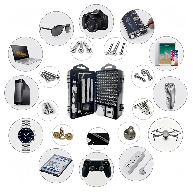 115 in 1精密ドライバーセット、電子機器、携帯電話、時 - Electronics Repair Gadgets のレビューと価格