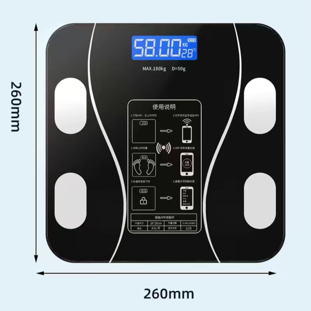 スマートUSB精密デジタル体脂肪計 小型電子体重計 家庭用体 - Body Fat Scale Smart のレビューと価格