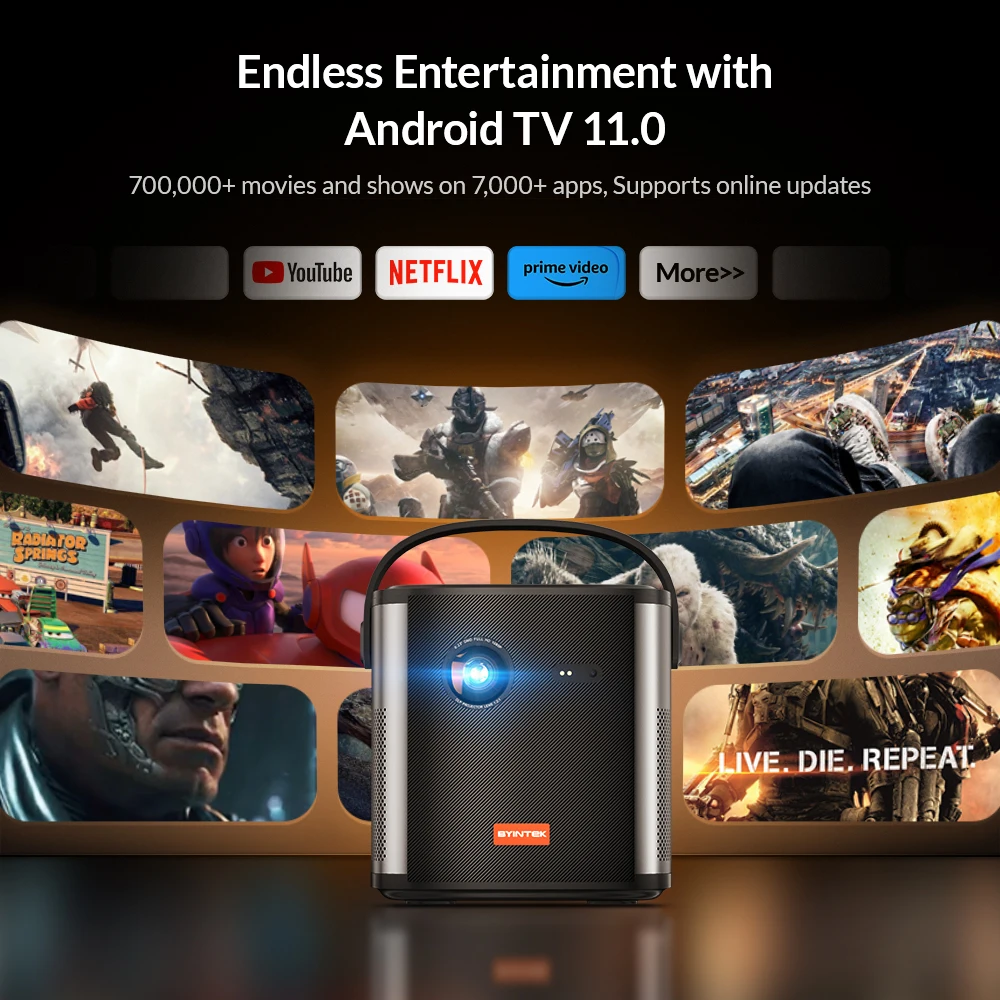 ZXY BYINTEK U80 4K HD 3Dミニプロジェ - Mini Projector Portable のレビューと価格
