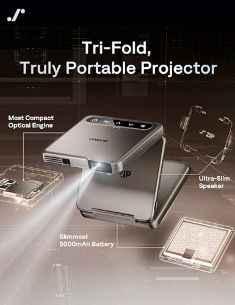 インザム ZIP ゴールド 三つ折りポータブルプロジェクター - Mini Projector Portable のレビューと価格